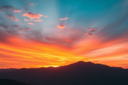 A sunrise over mountains, symbolizing hope and inspiration.