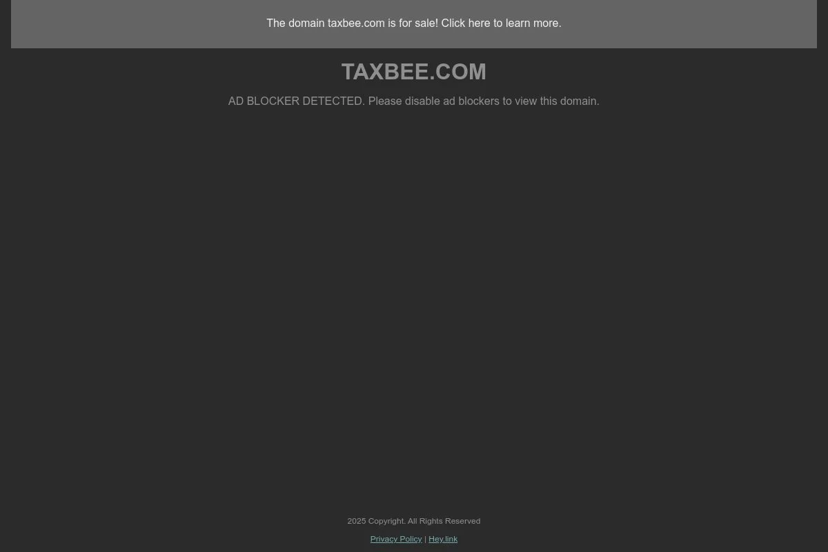 Screenshot of TaxBee Self-Employed homepage