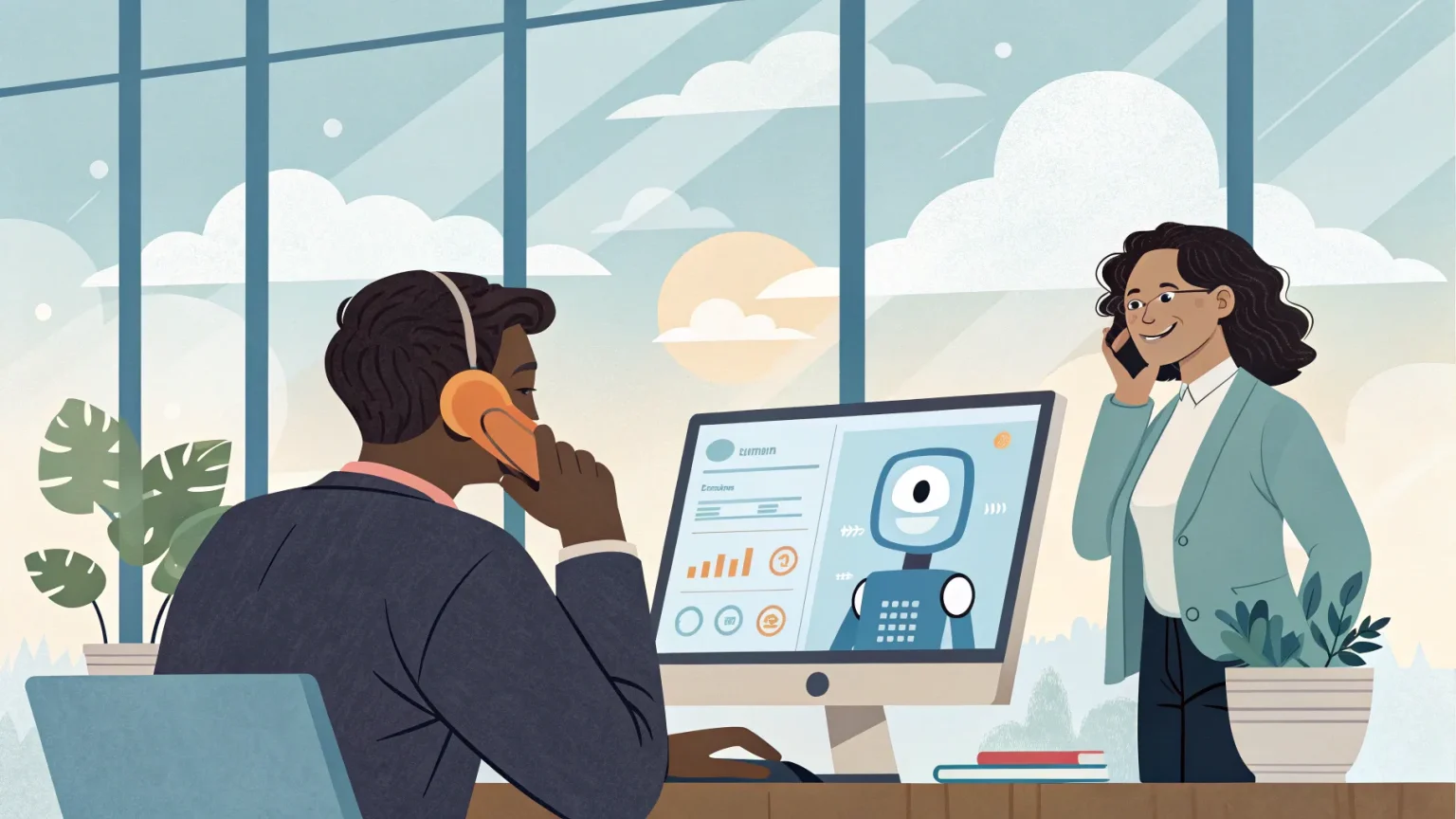 customer service bots human agents