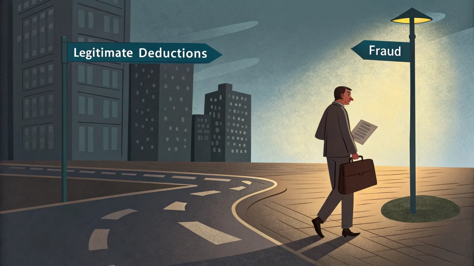 tax write offs business fraud begins