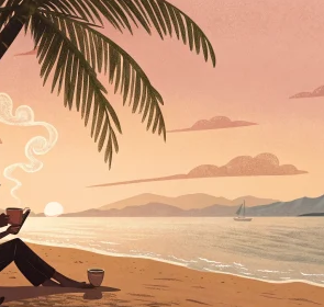 person sitting on beach reading a book; Unlimited Vacation Policies