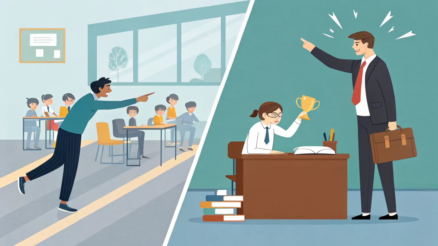 why school punishes business rewards