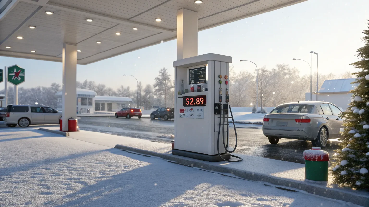 december gas prices three year low