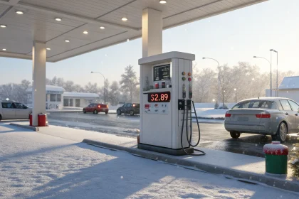 december gas prices three year low