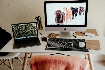 black laptop computer; Freelance Portfolio