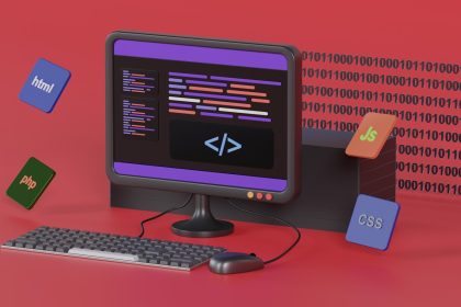 a computer on a desk; Proposal Software