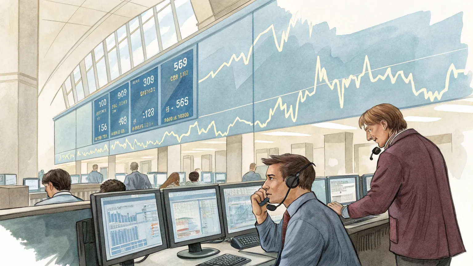 midday trading sharp stock swings