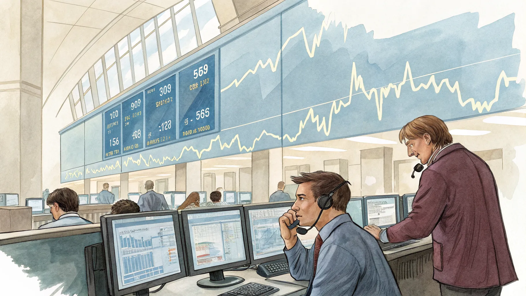 midday trading sharp stock swings