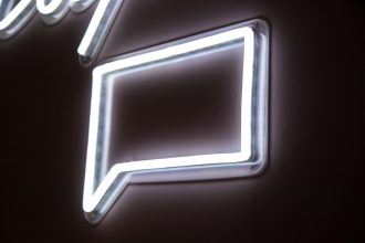 white neon light signage on wall; communication skills