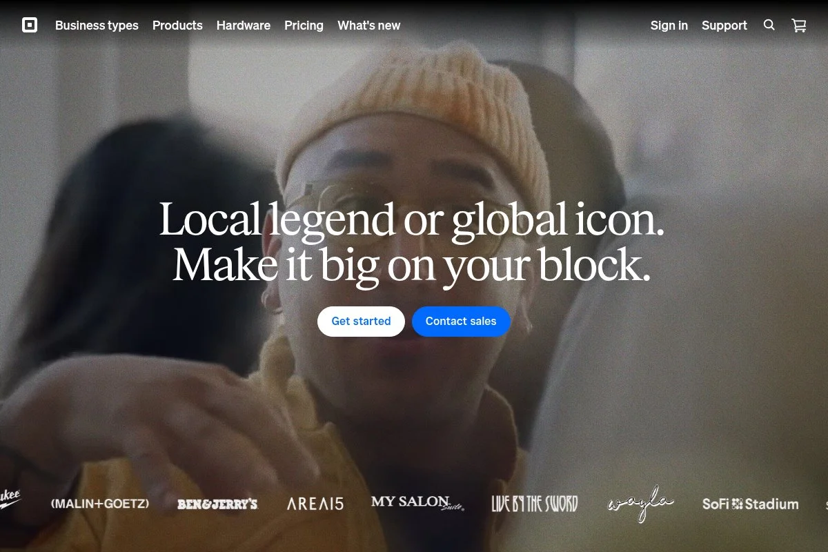 Screenshot of Square Payroll homepage