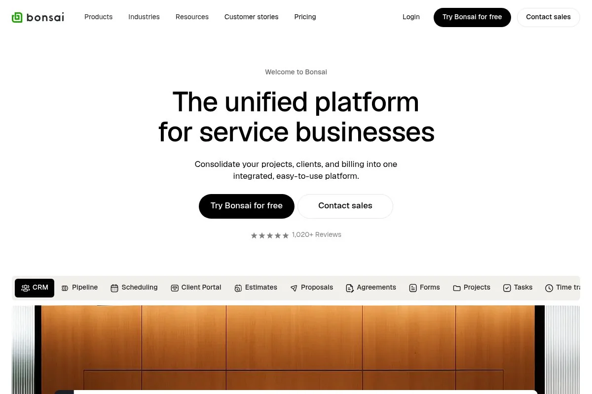 Screenshot of Bonsai Pay Stub Generator homepage