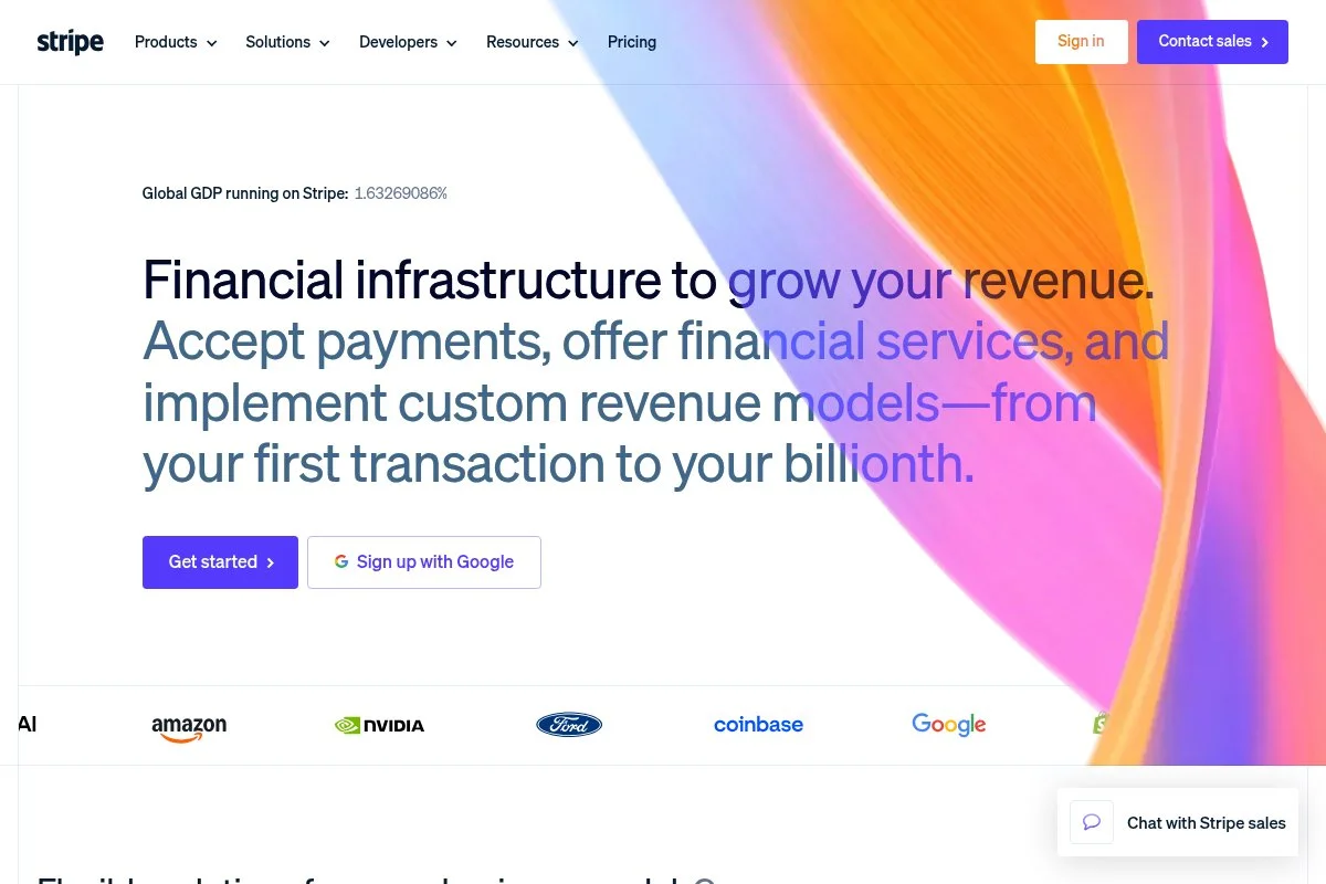 Screenshot of Stripe Terminal homepage