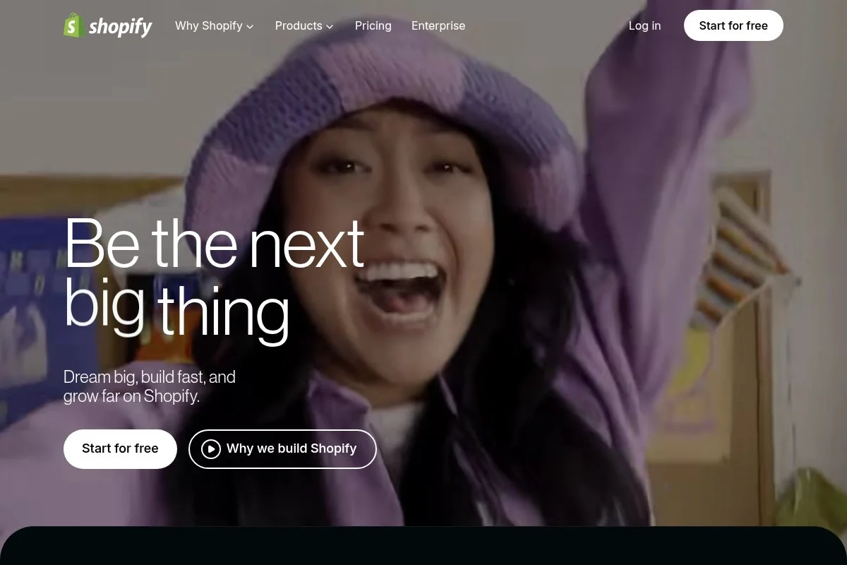 Screenshot of Shopify POS homepage