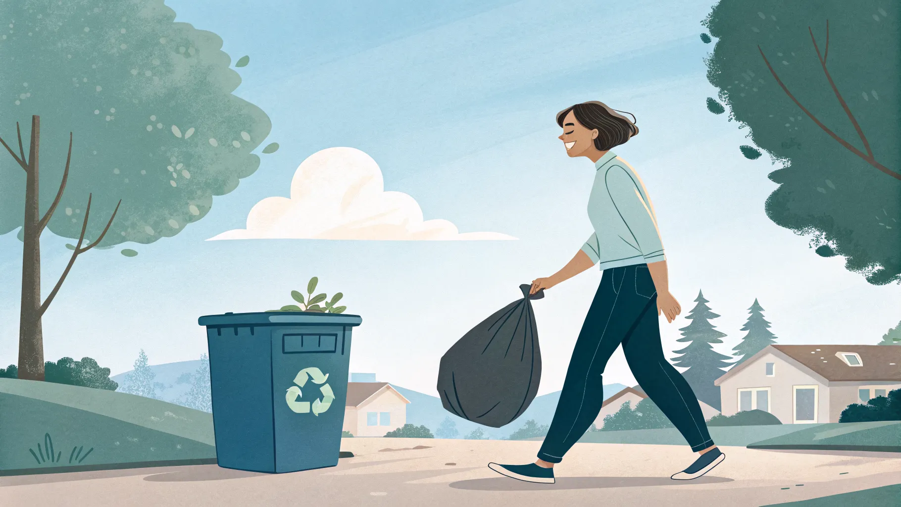 taking trash out resets your day