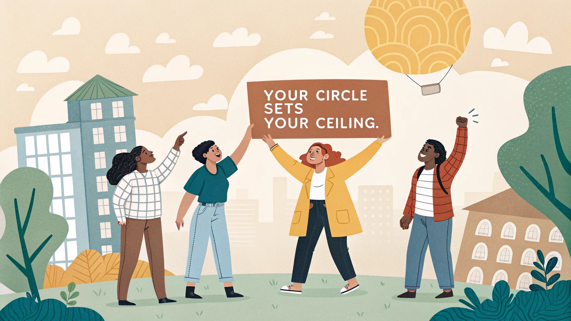 your circle sets your ceiling