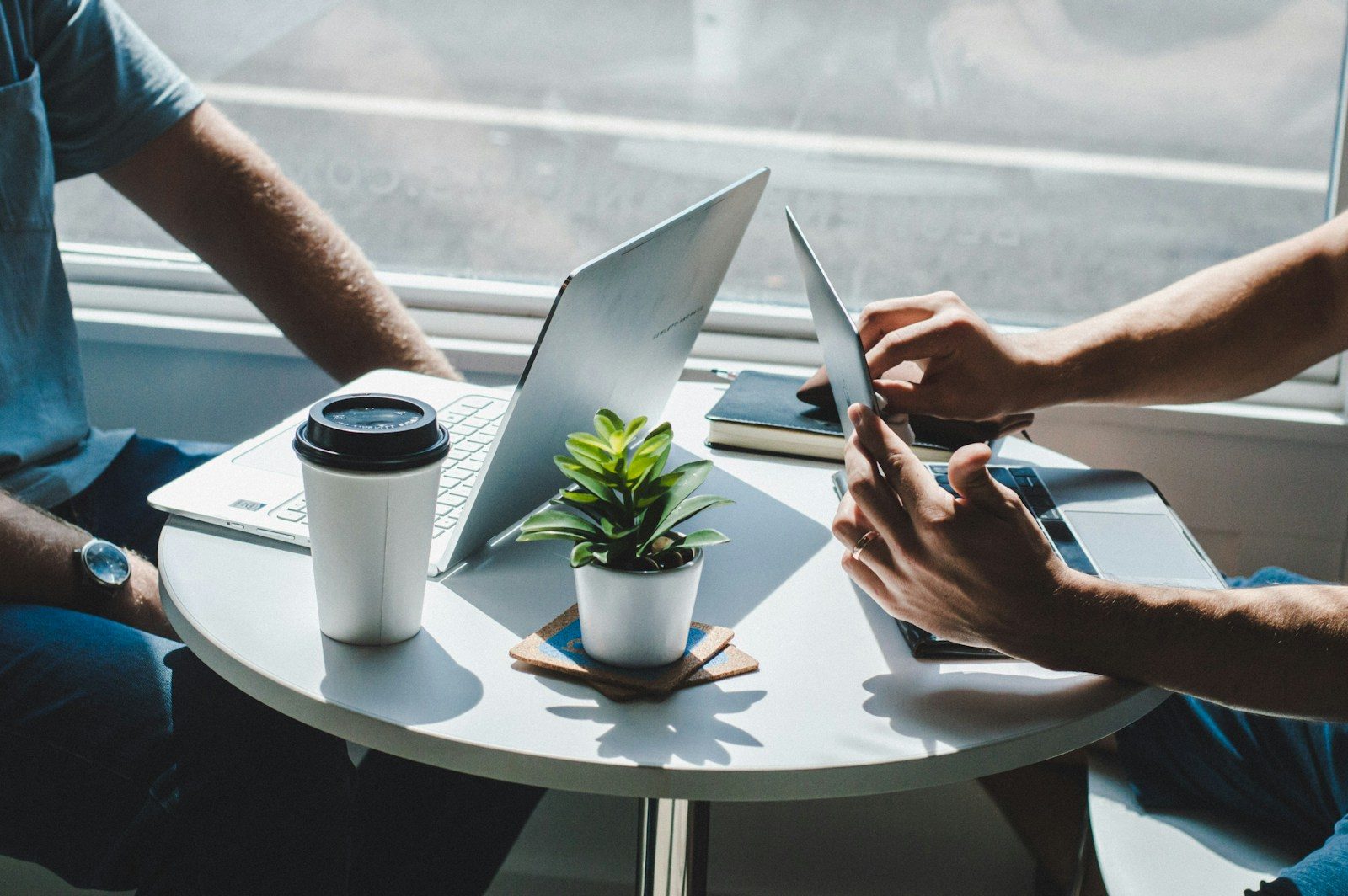 gray laptop computer; small business AI adoption